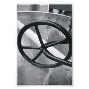 Letra alfabeta fotografía Q2 negro y blanco 4x6