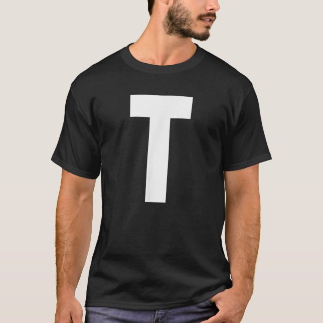Letra alfabeta t camiseta (Anverso)