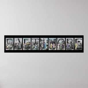 Letra alfabética de BALTIMORE nombre arte