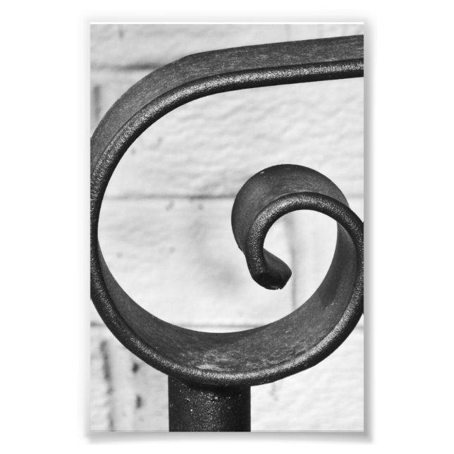 Letra alfabética fotografía G9 blanco y negro 4x6 (Frente)