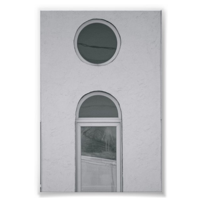 Letra alfabética fotografía I3 blanco y negro 4x6 (Frente)
