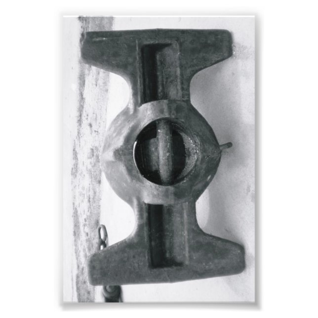 Letra alfabética fotografía I6 negro y blanco 4x6 (Frente)