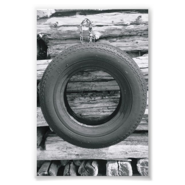 Letra alfabética fotografía O3 negro y blanco 4x6 (Frente)