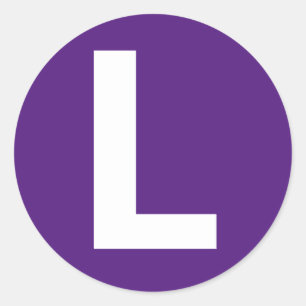 Letra alfabética ‘L’ Pegatina