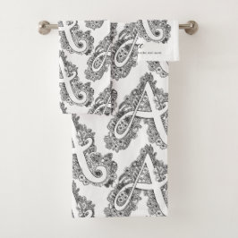 Letra Alice doodle art Un nombre significa toallas