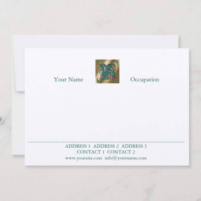 Letra antigua L - tarjeta de correspondencia (Anverso)