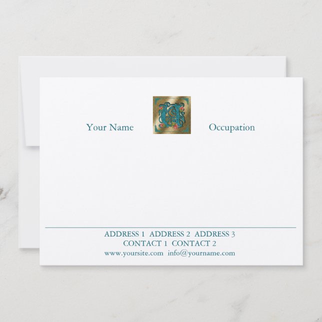 Letra antigua U - tarjeta de correspondencia (Anverso)