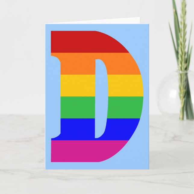 Letra arco iris D (Anverso)