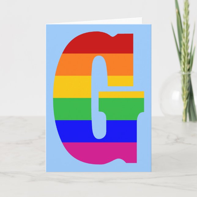 Letra arco iris G (Anverso)