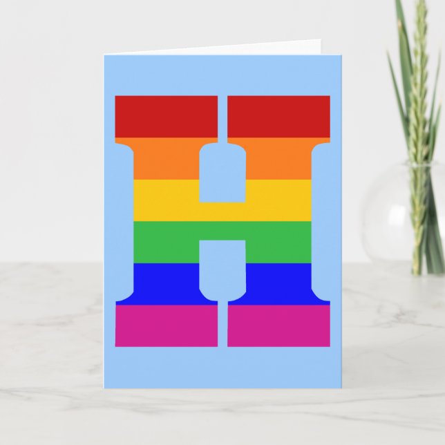 Letra arco iris H (Anverso)