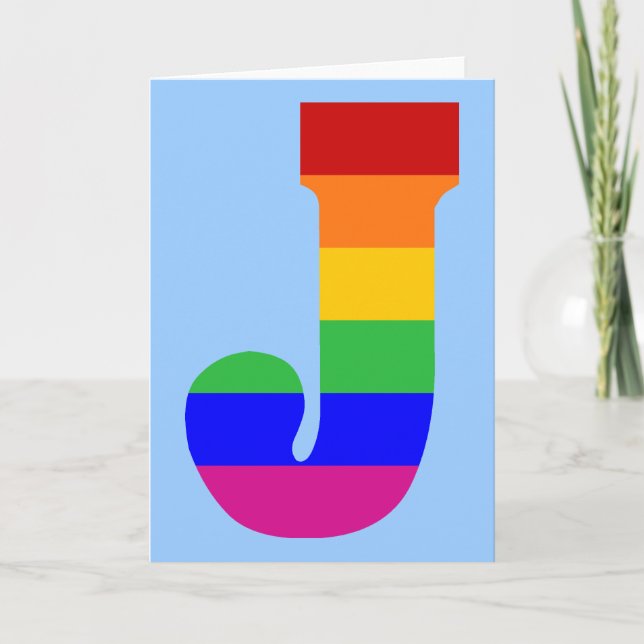 Letra arco iris J (Anverso)