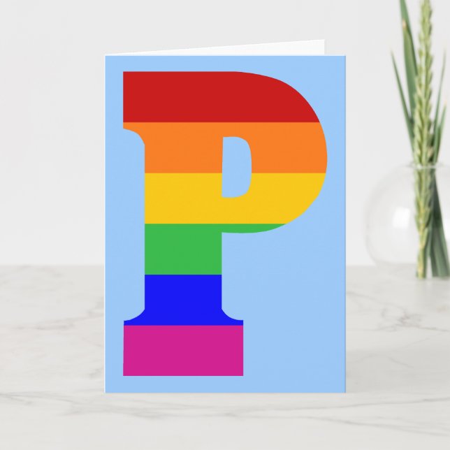 Letra arco iris P (Anverso)