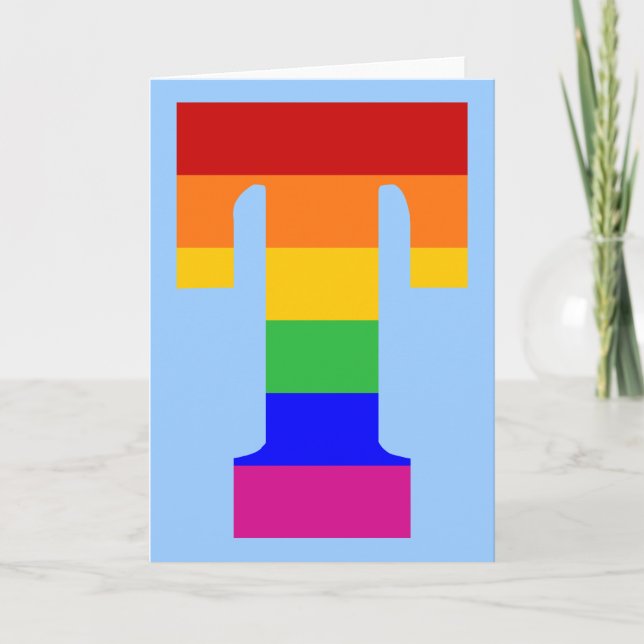 Letra arco iris T (Anverso)