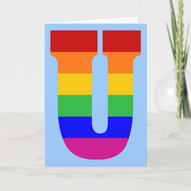 Letra arco iris U (Anverso)