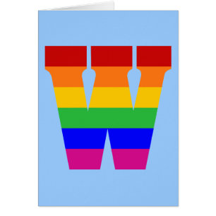 Letra arco iris W