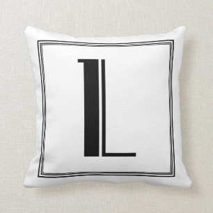 Letra Art Deco L almohada monogramada