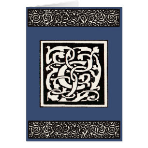 Letra Art Nouveau del Monograma C de la cosecha de