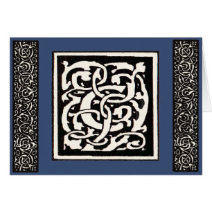 Letra Art Nouveau del Monograma C de la cosecha de