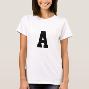 Letra audaz alfabeta camiseta femenina