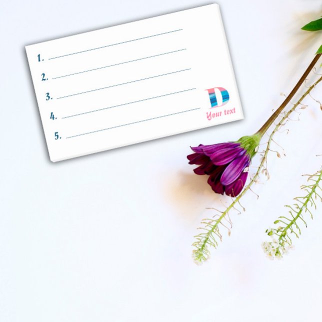 Letra azul de coral monograma D notas (Subido por el creador)