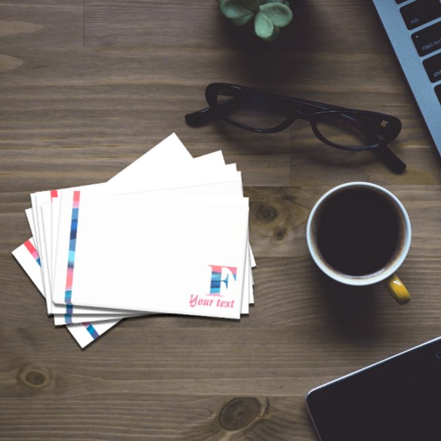 Letra azul de coral monograma F notas (Subido por el creador)