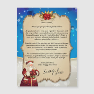 Letra azul del vintage de encargo del navidad de