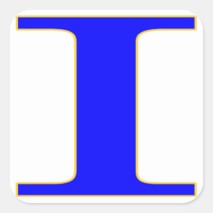 Letra azul i Pegatina