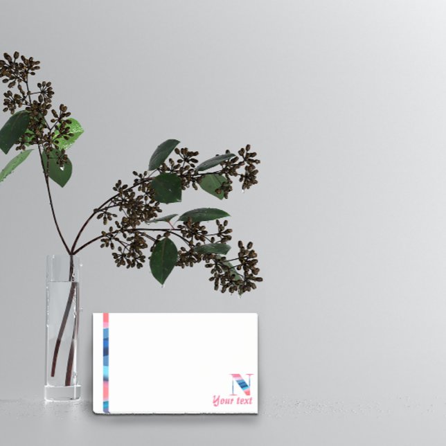 Letra azul monograma de coral N nota (Subido por el creador)