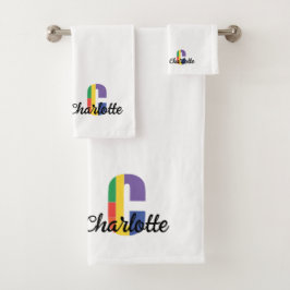 Letra clásica C en blanco monogramado