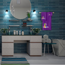 Letra clásica color C monogramado púrpura