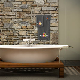 Letra clásica gris oscuro monogramado en color