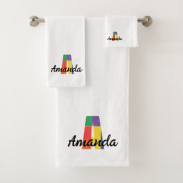 Letra clásica Un color monogramado