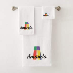 Letra clásica Un color monogramado