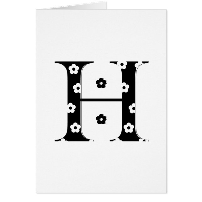 letra con motivos florales H (Frente)