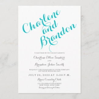 Letra cursiva clásica | Invitación a la boda turqu