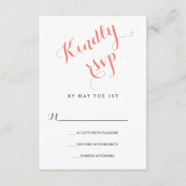 Letra cursiva clásica | Tarjeta RSVP de boda elega