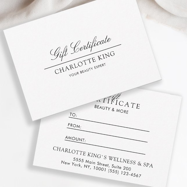 Letra cursiva elegante | Certificado de regalo de  (Subido por el creador)