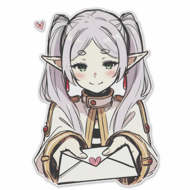 Letra de amor Pegatina | Sousou no Frieren (Anverso)