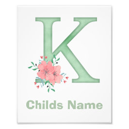 Letra de color de agua personalizada Imprimir foto