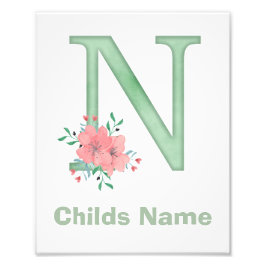 Letra de color de agua personalizada N imagen foto