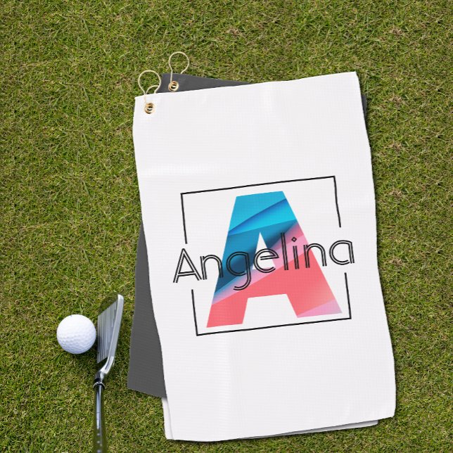 Letra de coral azul monogramada inicial Una toalla (Subido por el creador)