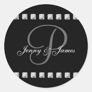 Letra de diamante P Nombres Pegatinas de bodas