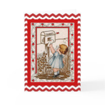 Letra de envío del chica lindo de la tarjeta del