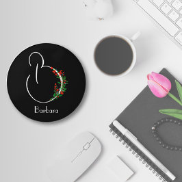 Letra de flor de acuarela rusa B Cargador inalámbr