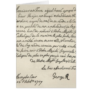 Letra de George I a Charles VI