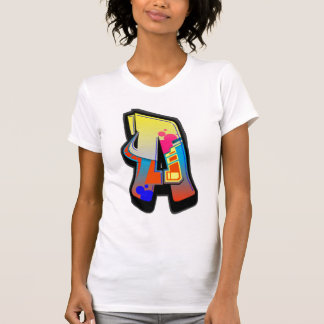 Letra de la pintada del monograma una camiseta