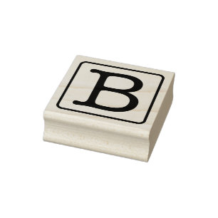 Letra de máquina de escribir B sello de goma