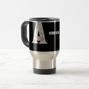 Letra de monograma A Taza de viaje de acero inoxid
