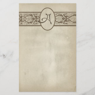 Letra de monograma vintage A Papel estacional
