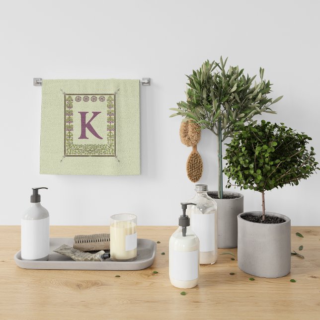 Letra de monograma vintage marco floral Nouveau (Subido por el creador)